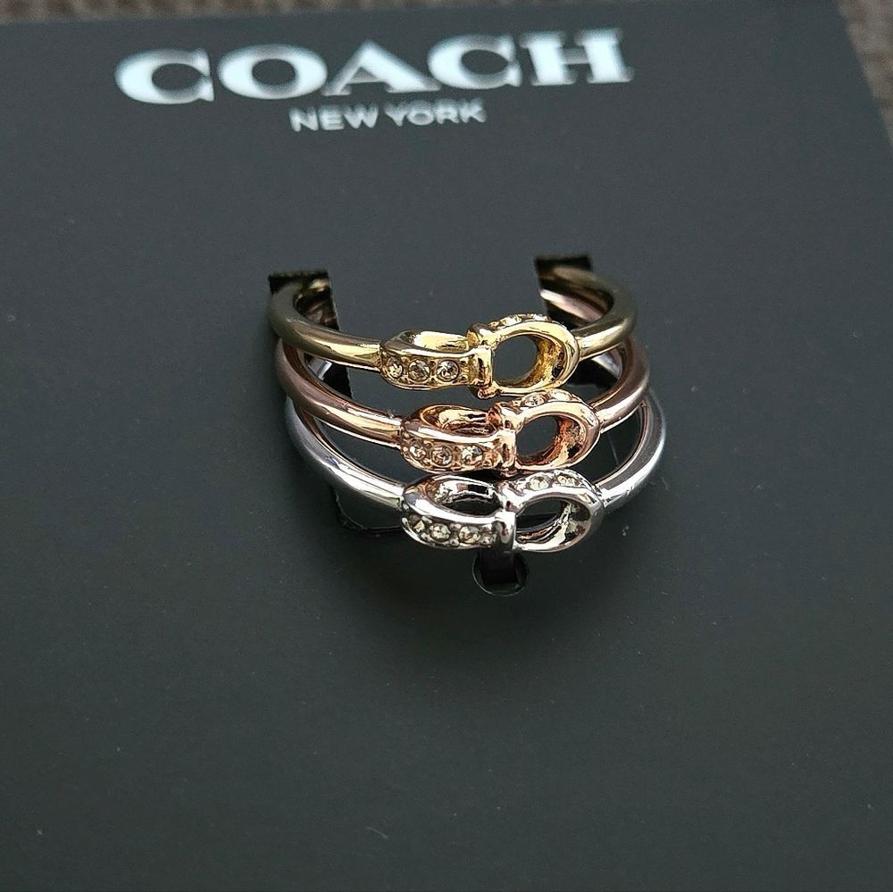 Coach Interlocking🔗 "C"s Ring💍 Trio3️⃣